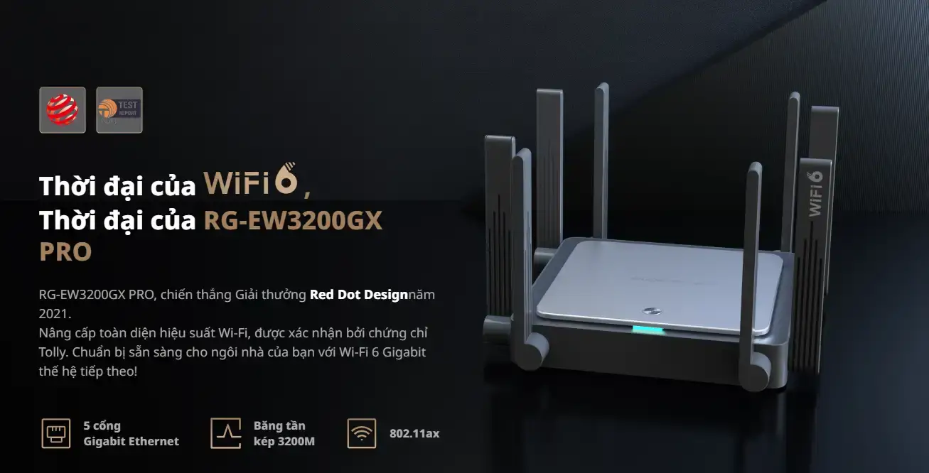Router Wifi 6 MESH RUIJIE REEYE RG-EW3200GX PRO Vienthongist360 Com
