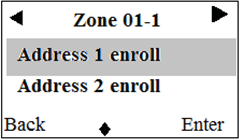 Chọn Address 1 enroll