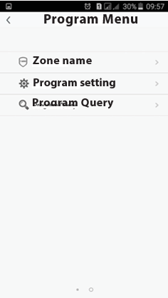Program menu phần mềm điều khiển PCA-959GSM cho điện thoại
