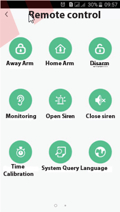 Remote control trên phần mềm điều khiển PCA-959GSM cho điện thoại